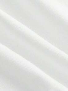 Conjunto de 4 piezas de top de tirantes ajustado y fruncido de cuello cuadrado de varios colores para mujer.Top corto sin mangas en negro, burdeos, marrón y blanco.Elegante y romántico para vacaciones, fiestas, ceremonias, playa, salidas casua - Blanco - Ver 5