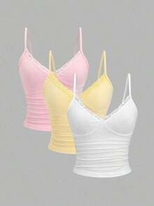 Conjunto de camiseta con volantes y encaje sexy de estilo - Multicolor 8 - Ver 1