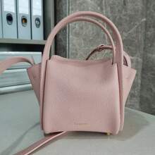 Bolso de hombro de moda nuevo de Songmon, bolso cruzado ligero y duradero de cuero suave, bolso tote mini de forma ovalada, adecuado para ir al trabajo, salidas diarias, citas, viajes cortos, con sensación de lujo - Rosa - Ver 8