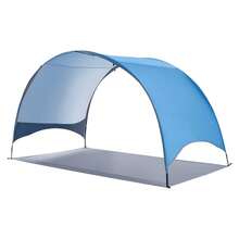 Beach Tent Sun Shelter For 4 Person, UPF 50+ Protection, Portable Sun Shade Canopy With Carrying Bag & Ground Stakes, Lightweight And Easy Setup Beach Umbrella For Camping Fishing Outdoor Picnic - for 4 Person, Ground Stakes - 查看 8