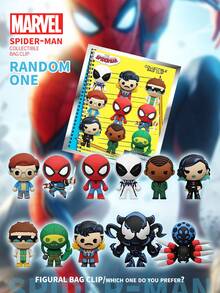 Monogram Marvel 漫威官方85周年纪念核心漫画系列3D盲盒钥匙扣，第12系列 - 随机角色，包括蜘蛛侠、钢铁侠、猩红女巫、格鲁特、星爵、火箭浣熊，可重复使用，可作为包夹，节日礼物，收藏人偶，追逐版包含幽灵蜘蛛、格温·史黛西、迈尔斯·莫拉莱斯 - 随机1个 - 寶藍色 - 查看 16