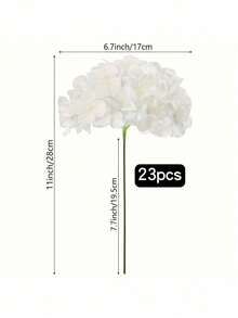 45Pcs/25Pcs/1pc Pack Hydrangea Artificial Flowers, White Faux Hydrangea Flowers, Artificial Flowers Heads With Stems For Home Wedding Party Decorations, Garland Decor, Bridal Holding Bouquet Decor, DIY Floral Arrangment Decor, Mother's Day, Brithday, Gift - White - View 17