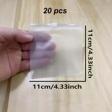 5/10/15/20pcs Multi-Size Transparent Frosted Cable Storage Bags, Zipper Storage Pouches, Travel Toiletry Bags, Makeup Bags, Coin Purses, Suitable For Home, Vacation, Halloween, Christmas - Clear - View 8
