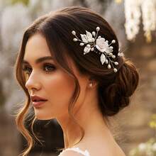 1pc Elegant ABS Plastic Hair Comb, Bridal Wedding Hair Accessory, Suitable For All Seasons - Multicolor - View 4