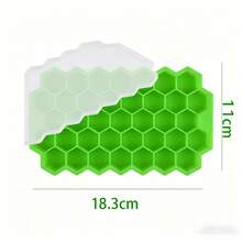 1個可重複使用蜂巢矽膠冰塊模具，適用於威士忌、調酒、咖啡、啤酒、飲料、甜點烘焙，夏季派對家庭聚會廚房DIY配件，理想的節日禮物與冰棒製作工具 - 彩色 - 查看 7