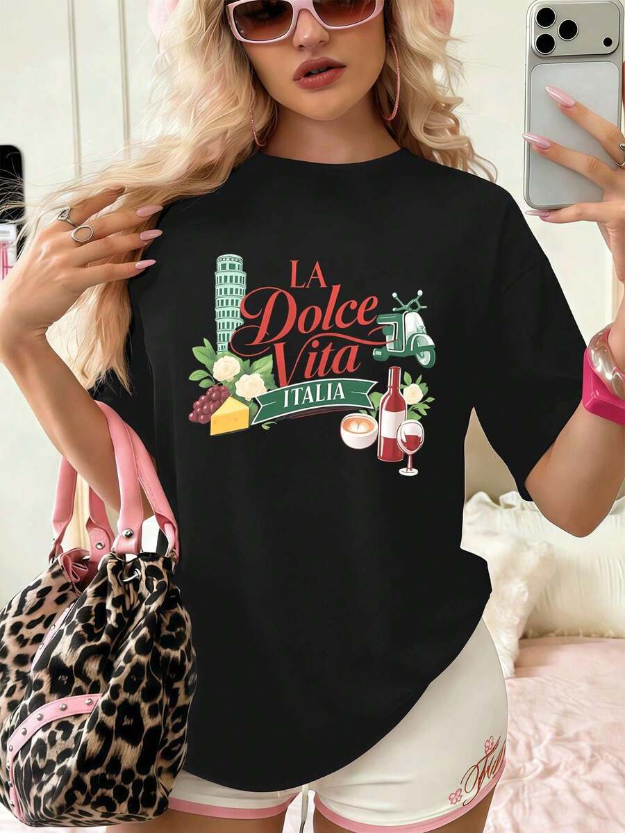 Women T-Shirts - Black - View 1