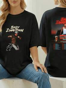 Vintage Tee  Tour 2026 Bailey  Different Night Same Rodeo Shirt  Bailey  Fan Gift  Bailey Bailey  Merch - Black - View 1