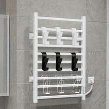 1/3/6 piezas Ganchos para baño: Soporte de gancho para calentador de toallas eléctrico - Estante multifuncional para secado y almacenamiento de toallas y ropa - Multicolor - Ver 3