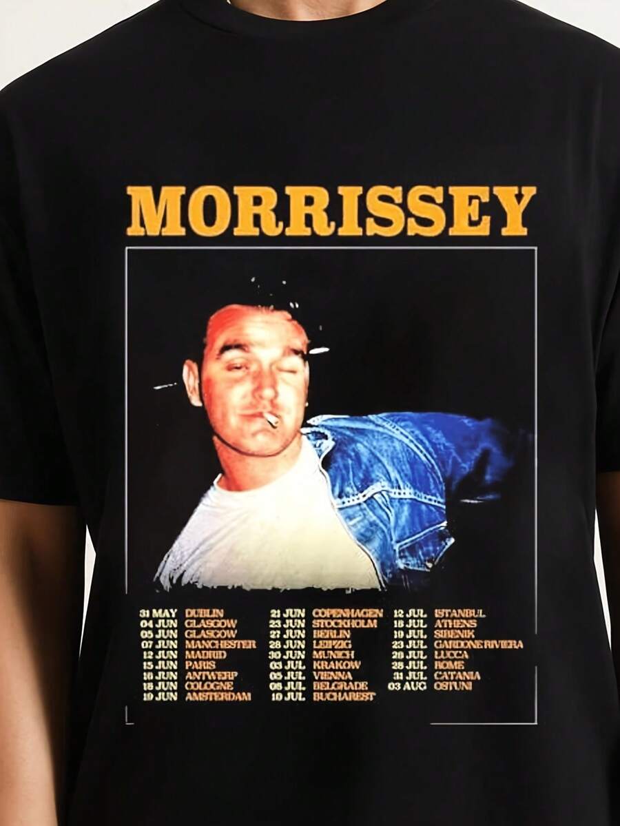 Vintage Tee Morrissey T-Shirt Band Promo - 黑色 - 查看 1