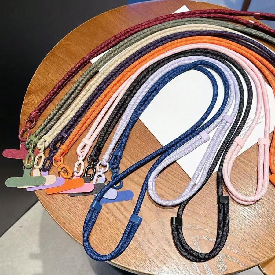 1 dây đeo chéo cao cấp có thể điều chỉnh độ dài, kiểu kéo đôi, tương thích với tất cả các loại điện thoại thông minh. - Nhiều màu - Xem 1
