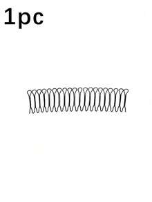 (Attention! Please Check The Size Before Ordering.) 6pcs/2pcs/1pc Wavy Bangs Clip, Elegant Hollow Oval Metal Tool, Perfectly Tames Frizzy Bangs, Solid Color, Suitable For 14 Years And Above, Includes Comb And Smoothing Brush - Mesh - View 7