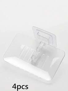 2pcs/1pc Plastic Soap Dish, Waterproof Soap Holder, No Drilling Required Soap Tray, Includes Non-Residue Wall Glue, Suitable For Bathroom And Kitchen, Bathroom Decor - Multicolor - View 17
