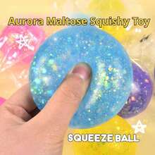 1/2/4pcs Aurora Decompression Malt Sugar Ball, Slow Rebound Glitter Squeeze Stress Relief Ball, Squeeze-Relieve Stress-Grape Texture, Durable, Stress Relieving Toy For Children/Adults, Perfect For Holidays/Birthdays/Christmas/Easter Gifts - 1 cái - Xem 6
