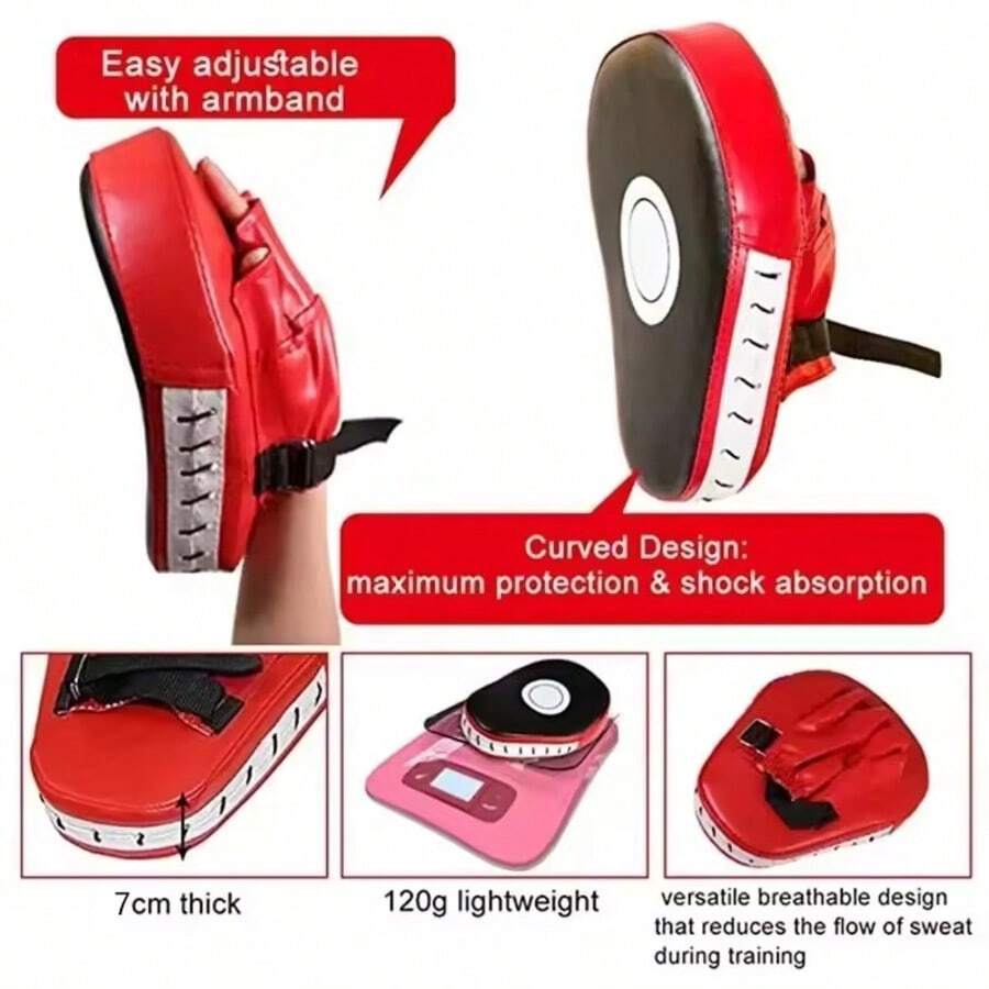 LOTANK 2pcs/1 Pair Adult Boxing Training Gloves Pad For Punching Bag, PU Material, Suitable For Muay Thai, MMA, Kickboxing Training - Multicolor - View 1