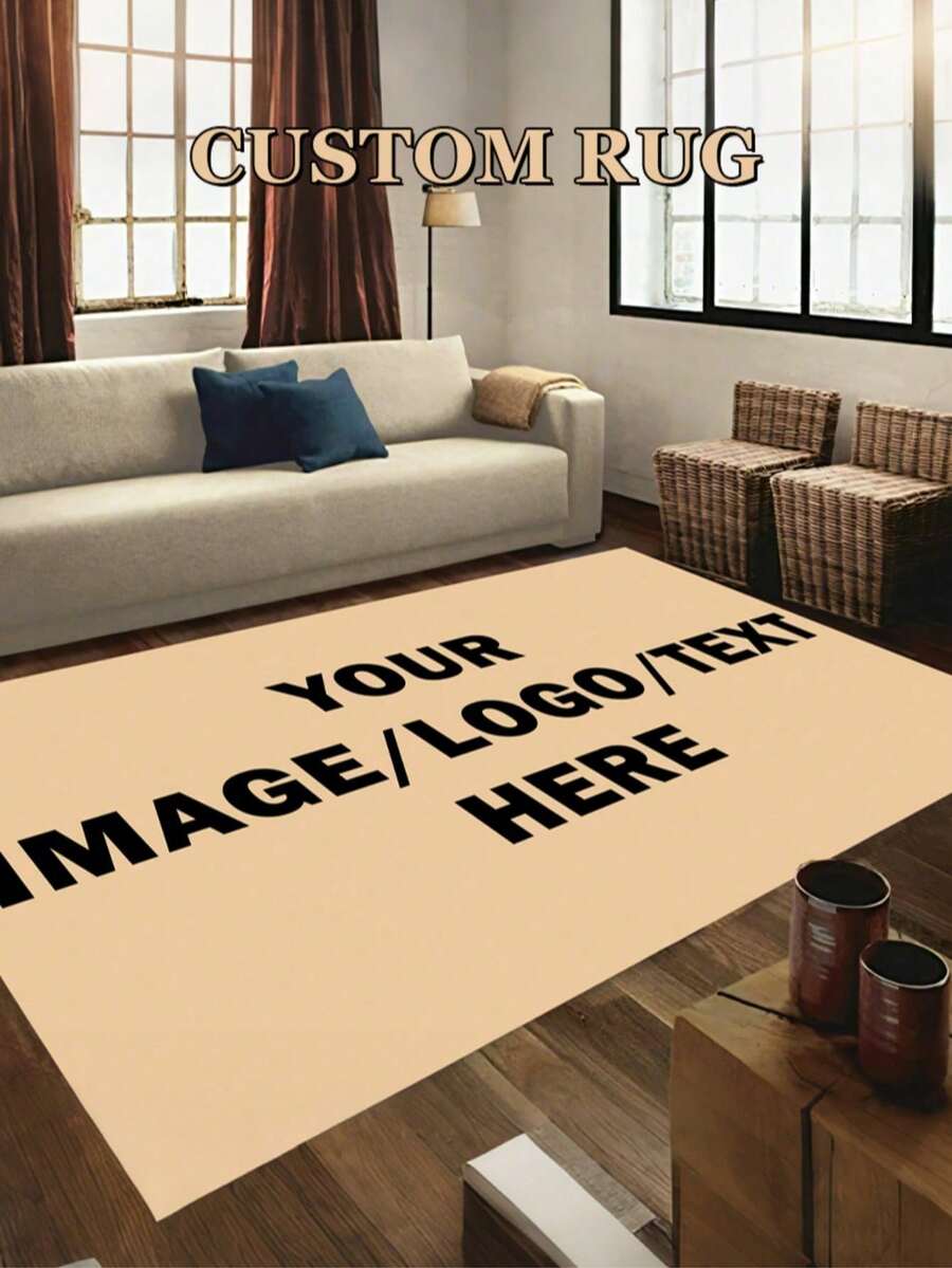1pc Customizable Photo Carpet, Personalized Pattern Floor Mat, Can Print LOGO/Text/Pattern, Creative Home Decor, Company Event Gift, Housewarming Wedding Souvenir, Custom Floor Mat