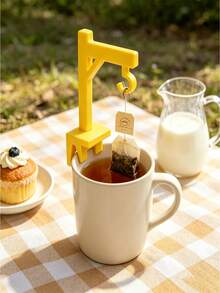 Soporte creativo para bolsas de té con forma de grúa mini - Un gancho reutilizable para el borde de la taza para evitar que las bolsas de té se deslicen. Ideal para preparar té en casa y en la oficina, este clip sujeta de forma segura las bolsas de té, asegurando que se infusionen uniformemente. - Multicolor - Ver 6