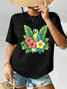 Women T-Shirts - Black - View 2