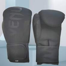 1 Pasang 2pcs Sarung Tinju Profesional untuk Latihan, PU Hitam, Pelindung Pergelangan Tangan, Sarung Tinju Pertandingan Klub, 12oz 14oz - MultiWarna - View 3