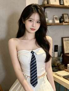 Women Tops - Coffee Brown - View 2