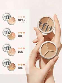 TFIT Cover Up Pro 遮瑕膏 03 COOL，全遮蓋黑眼圈與瑕疵，防水，奶油質地可疊加，自然光澤與霧面，玻尿酸與積雪草，防暈染，K-Beauty，韓國彩妝，OliveYoung，禮品，15g/0.52 Oz. - 03 COOL - 查看 3