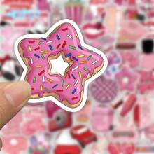 50pcs Cute Girly Printable Stickers, Decorative Stationery, Suitable For Books, Laptops, Water Bottles, Phone Cases, Suitcases, Guitars, And Helmets - Multicolor - View 8