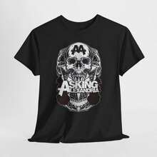 Asking Alexandria Skull Graphic T-Shirt R1OCk Band T1EE For Women Shirt 100% Cotton Unisex T-Shirt - Premium Casual Comfortable Fit T-Shirt - 黑色 - 查看 1