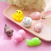 1pc Random Cute Mochi Squeeze Gadgets, Assorted Animal & Fruit Style Anxiety Relief Squishies For Teens, Students & Office Workers, Ideal For Classroom Use, Party Favors, Gift Bag Fillers, Back To School, Birthday & Holiday Presents - Multicolor - View 7