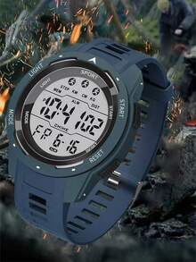 Men's Outdoor Sports Watch With Large Dial, LED Backlight, Digital Display, Stopwatch, Date. For Students, Teachers, Christmas, Daily Decoration, Gift - Multicolor - View 12