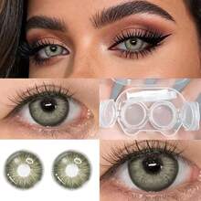Green Little Devil Eye Contact - Moisturizes And Daily Wear, Enhances Your Appearance On Holidays And Birthdays, Cheap, Valentine's Day, Cheap Goods, Travel, Travel Essentials, Room Decoration, Valentine's Day Gifts, Cheap Things, Rooms, Vacation Essentials, Women's Gifts, Bedrooms, Valentine's Day Supplies, 99 Cents - Green - View 1