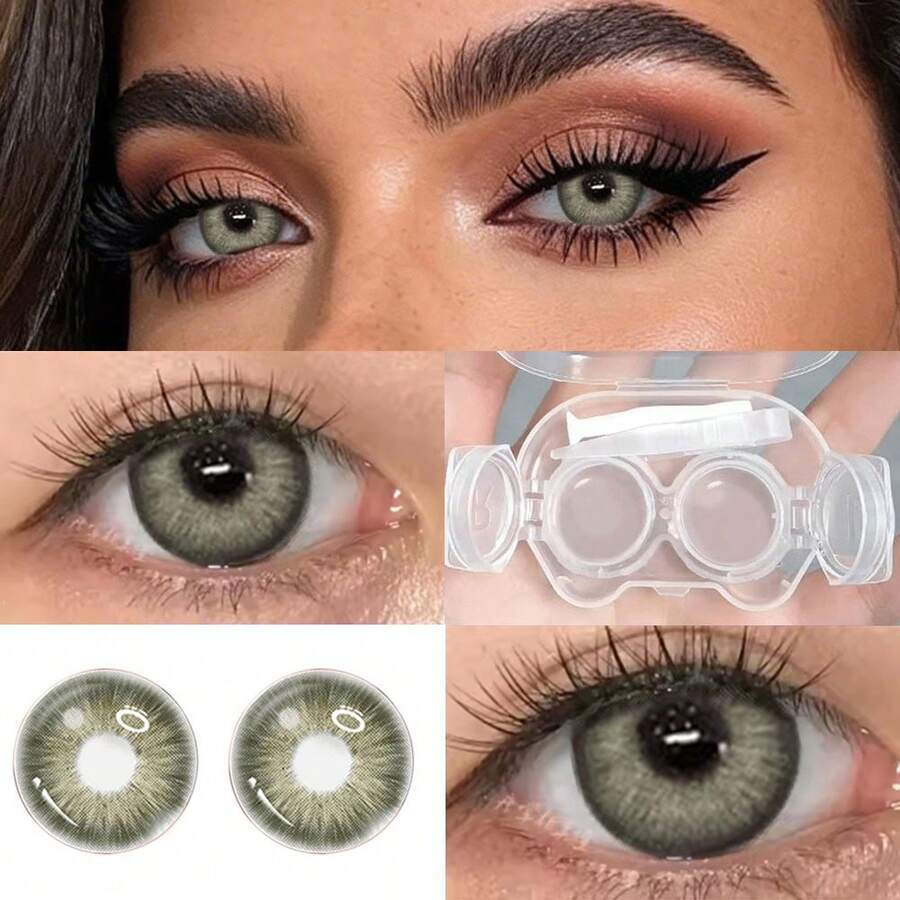 Green Little Devil Eye Contact - Moisturizes And Daily Wear, Enhances Your Appearance On Holidays And Birthdays, Cheap, Valentine's Day, Cheap Goods, Travel, Travel Essentials, Room Decoration, Valentine's Day Gifts, Cheap Things, Rooms, Vacation Essentials, Women's Gifts, Bedrooms, Valentine's Day Supplies, 99 Cents - Green - View 1