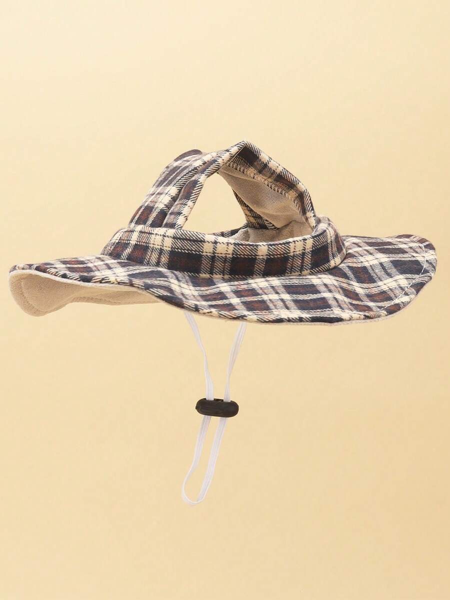 Polyester Sun Hat With Cute Ear Decoration, Anti-Drop, Adjustable Sun Protection, Suitable For Small Pet Dogs To Wear Outdoors In Spring, Autumn, Winter - View 1