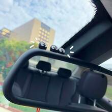 Black And White Coal Ball Mini Car Ornament, 10/20pcs, Self-Adhesive Design Easy Installation, Cute Minimalist Style Versatile Interior Decor, Creative Car And Desktop Accessory - Mini Coal Ball Ornaments - View 9