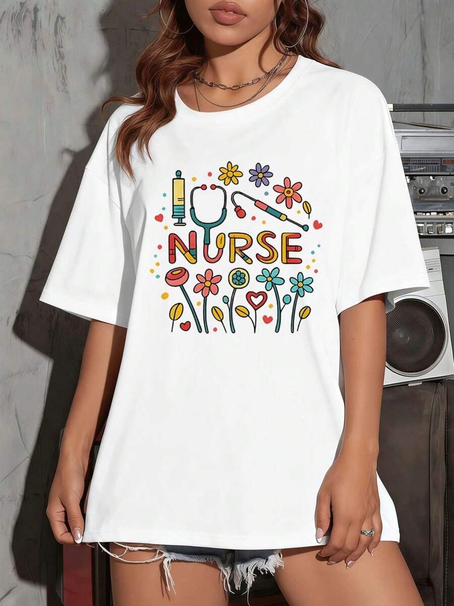 Dam-T-shirts - Vitt - Visa 1