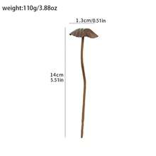 1/2/4 件套精美金属蘑菇雕像 - 适用于盆栽、盆栽植物和户外花园装饰 | 完美的感恩节礼物 - 金屬蘑菇-條紋 - 查看 8