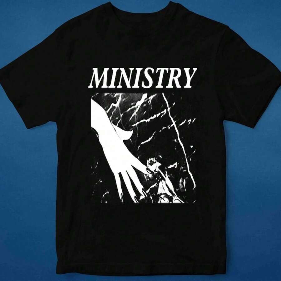 Ministry R1OCk Band T1 Shirt For Women Shirt 100% Cotton Unisex T-Shirt - Premium Casual Comfortable Fit T-Shirt - 黑色 - 查看 1