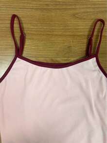 Top de tirantes informal con estampado de leopardo y parches para el verano - Rosa - Ver 4