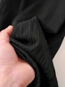 Camisa minimalista casual para mujer, adecuada para el verano - Negro - Ver 7