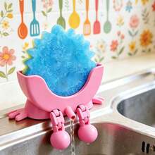 2-In-1 Cute Sponge Holder With Drainage Function, Soap Dish, 3D Printed In Multiple Colors, Creative Design, Bathroom/Kitchen Sink Organizer Tray, Decorative Accessory For Home & Bathroom - 12.5*7*5cm - View 9