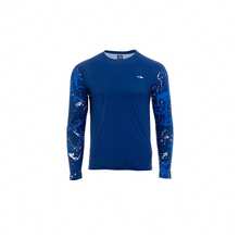 Camiseta Rashguard con proteccion solar UPF50+, de secado rapido y ligera, marca Escualo Caballero Mod. Coral Azul - M - Ver 2