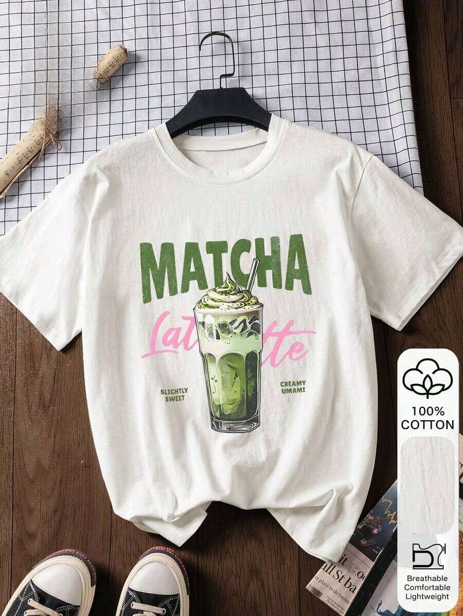1 Pieza Moda Informal Para Hombres Y WomenPlus Tamaño Mujeres Informal Verano Algodón Carta Imprimir Corto Manga Superior, Gráfico Tee, Suave Tela, Algodón Ropa Al aire libre Superior, Impre - Blanco 2 - Ver 1
