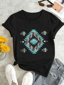 Women T-Shirts - Black - View 1
