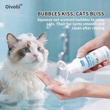 Shampoo 2 em 1 para Gatos Oivolii – Fórmula suave à base de plantas, limpeza profunda, fragrância fresca e duradoura, amacia e dá brilho à pelagem, mantém a maciez e o brilho, para higiene de gatos, 100 ml - 100ml - Ver 2