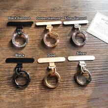 1pc 360° Rotatable Ultra-Thin Stainless Steel Phone Lanyard Clip With Spring Clasp Set, Wrist Strap Connector, Pendant Accessory - Multicolor - View 8