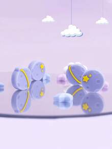 GeekShare Bộ phím điều hướng và nắp cần điều khiển bằng silicon Purple Planet, nắp nút ABXY tương thích với 2 - Màu tím hoa cà - Xem 11