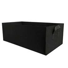 Bolsa de fieltro rectangular para plantar, bolsa de cultivo de vegetales para el balcón del techo - Negro - Ver 1