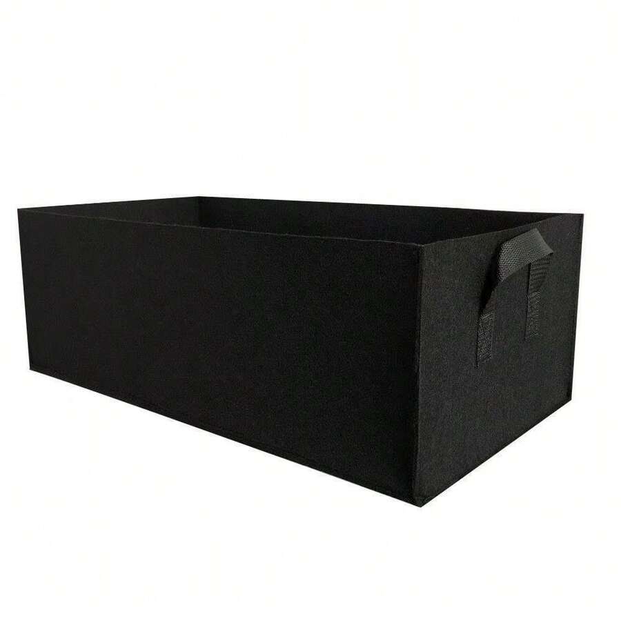 Bolsa de fieltro rectangular para plantar, bolsa de cultivo de vegetales para el balcón del techo - Negro - Ver 1