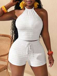 Slayr Conjunto de dos piezas para mujer para uso diario - Blanco - Ver 6