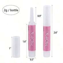 Nail Glue, Super Strong Nail Glue For Acrylic Nails Long Lasting Professional Nail Tip Glue For Press On Nails Bond For Acrylic Nails Adhesive Nail Glue For False Nail Tips 2g/0.07OZ/PCS - mặc định - Xem 9