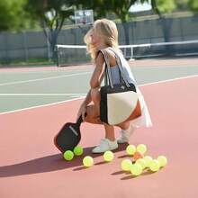 Pickleball Bag Women Men Large Tennis Backpack Pickleball, Tennis, Racketball, And Travel Sling Bag With Shoe Compartment And Fence Hook External Ball B - Ag And Adjustable Shoulder Strap - Black-A - 查看 7