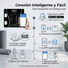 Smart Scale, Digital Bathroom Scale, Syncs Data With The Fitness App - A - View 7
